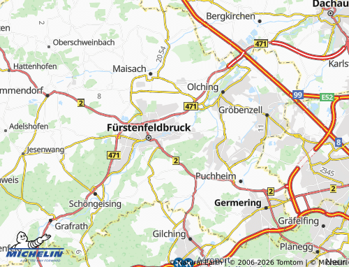 Mapa MICHELIN Emmering - ViaMichelin
