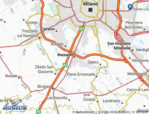 Mappa MICHELIN Rozzano - ViaMichelin