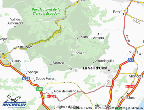 Mappa MICHELIN Chóvar - ViaMichelin