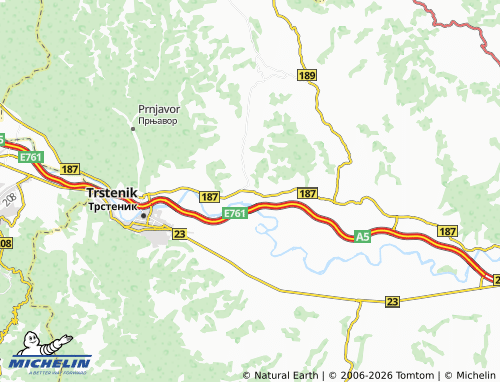 Mapa MICHELIN Medveđa - ViaMichelin