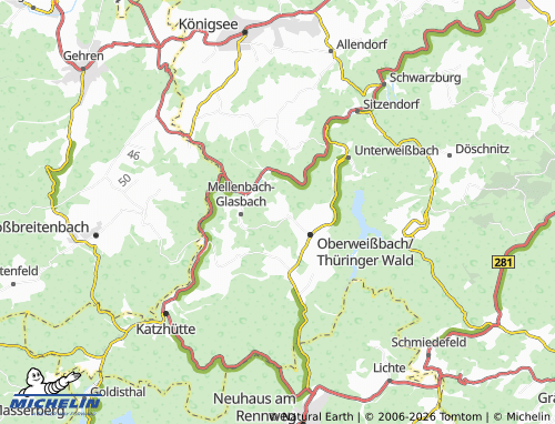 MICHELIN Lichtenhain/Bergbahn map - ViaMichelin