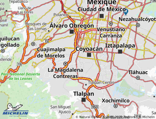 MICHELIN Fortín Chimalistac map - ViaMichelin