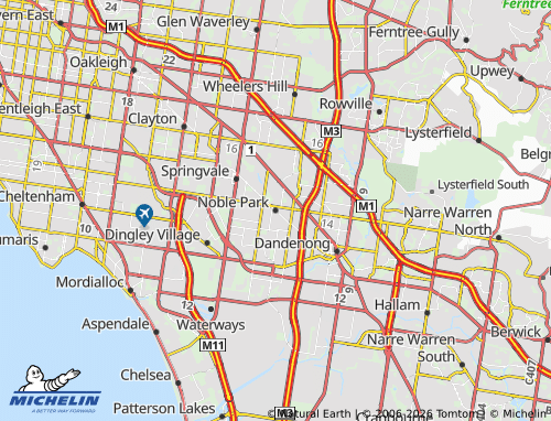 MICHELIN Noble Park map - ViaMichelin