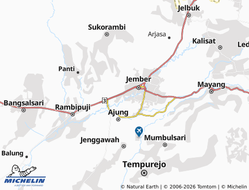 Mapa MICHELIN Kaliwates - ViaMichelin