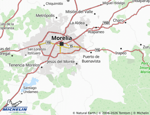Mappa MICHELIN Montaña Monarca - ViaMichelin