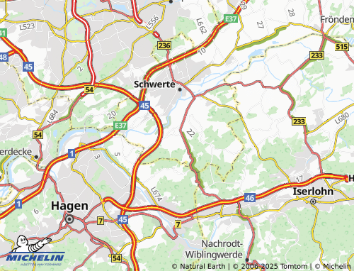 MICHELIN-Landkarte Ergste - ViaMichelin