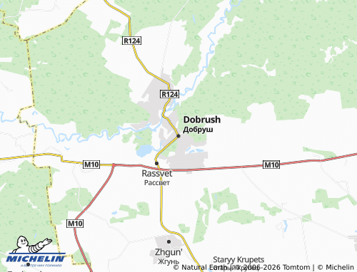 Carte MICHELIN Dobrush - ViaMichelin