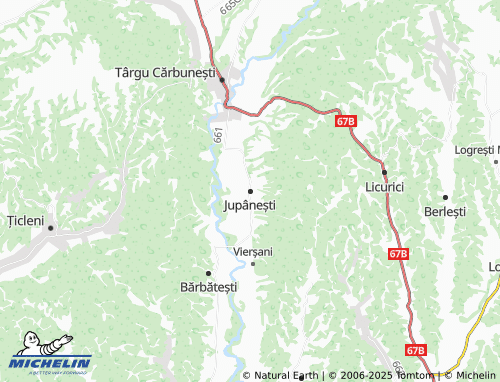 MICHELIN Jupânești map - ViaMichelin