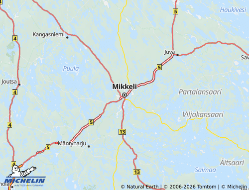 MICHELIN-Landkarte Etelä-Savo - ViaMichelin