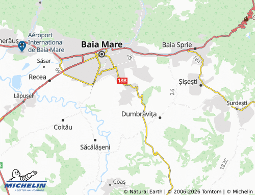 MICHELIN Groși map - ViaMichelin