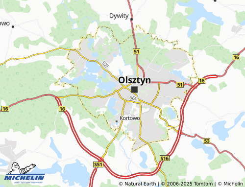 MICHELIN Grunwaldzkie map - ViaMichelin