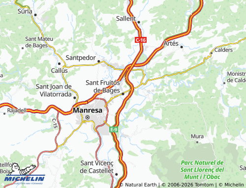 Carte MICHELIN Sant Fruitós de Bages - ViaMichelin