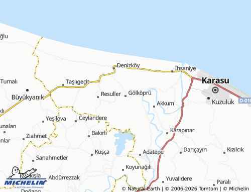 MICHELIN Gölköprü map - ViaMichelin