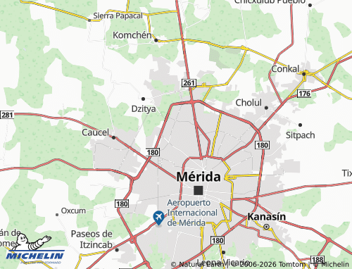 MICHELIN San Pedro Uxmal map - ViaMichelin
