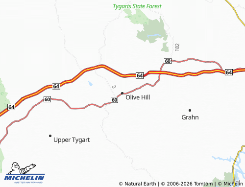 Mappa MICHELIN Olive Hill - ViaMichelin