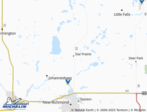 MICHELIN Star Prairie map - ViaMichelin
