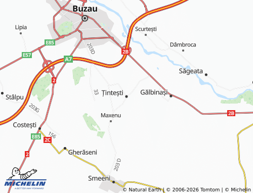 Mappa MICHELIN Țintești - ViaMichelin