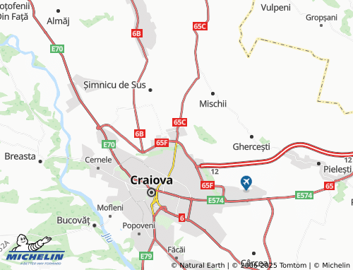 MICHELIN Șimnicu De Jos map - ViaMichelin