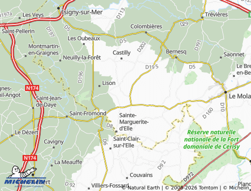 MICHELIN Cartigny-l'Épinay map - ViaMichelin