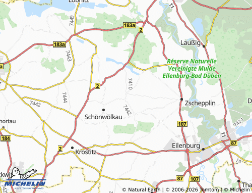 Mappa MICHELIN Krippehna - ViaMichelin