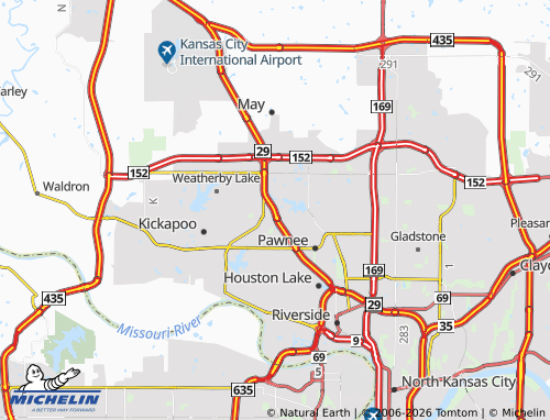 Mapa MICHELIN Platte Woods - ViaMichelin