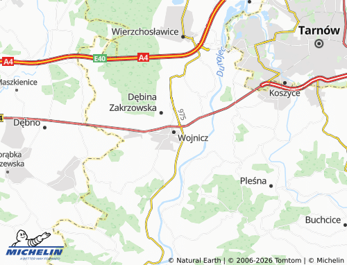MICHELIN Wojnicz map - ViaMichelin