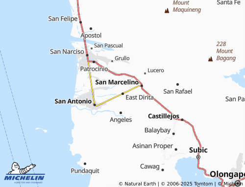MICHELIN East Dirita map - ViaMichelin