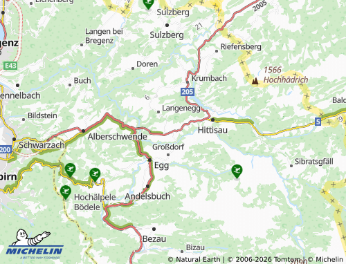 Mapa MICHELIN Lingenau - ViaMichelin