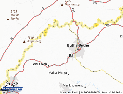 MICHELIN Ha Motsoena map - ViaMichelin
