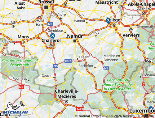 MICHELIN-Landkarte Dinant - ViaMichelin