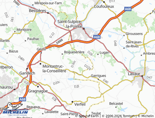 Mappa MICHELIN Azas - ViaMichelin