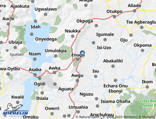 MICHELIN Enugu map - ViaMichelin