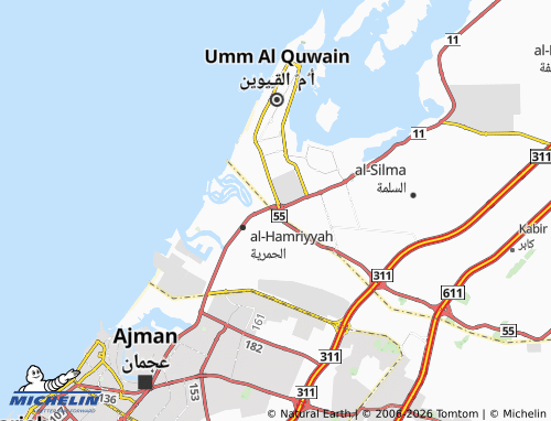 MICHELIN Al Abraq 1 map - ViaMichelin