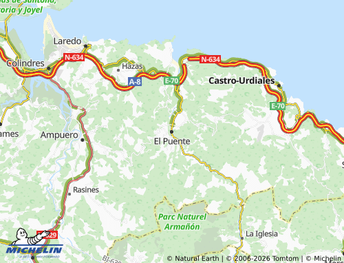 MICHELIN-Landkarte El Puente - ViaMichelin