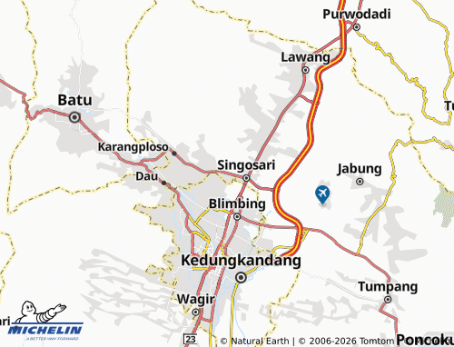 MICHELIN-Landkarte Tunjungtirto - ViaMichelin