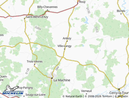 MICHELIN Ville-Langy map - ViaMichelin