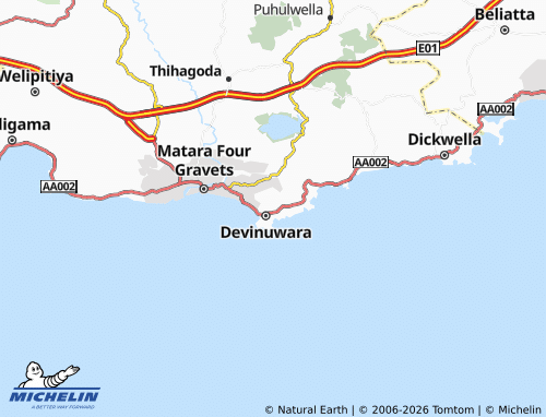 Mappa MICHELIN Devinuwara North - ViaMichelin