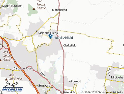 Mapa MICHELIN Clarkefield - ViaMichelin