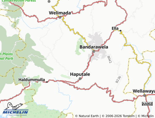 Mapa MICHELIN Diyathalawa - ViaMichelin