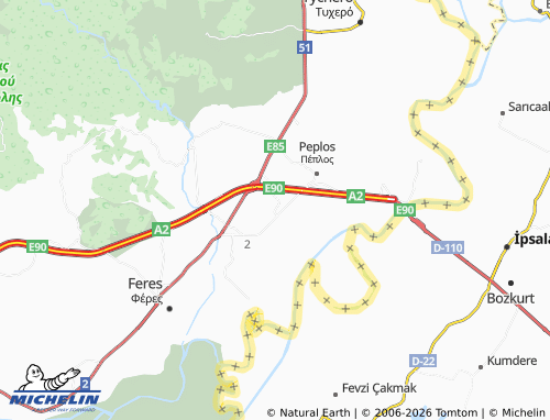 Carte MICHELIN Vrysoyla - ViaMichelin