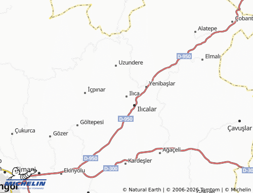 MICHELIN Ilıca map - ViaMichelin