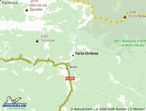 Carte MICHELIN Torla-Ordesa - ViaMichelin