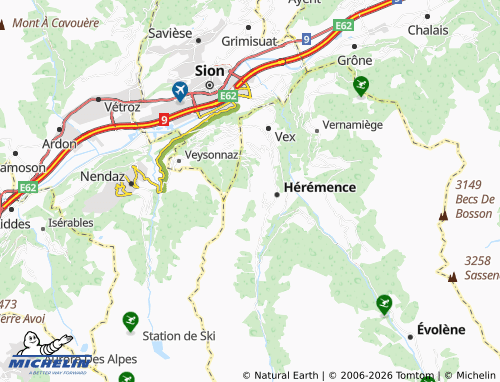 Mapa MICHELIN Les Collons - ViaMichelin