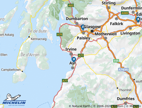 MICHELIN North Ayrshire map - ViaMichelin