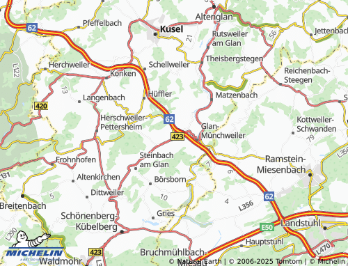MICHELIN Quirnbach/Pfalz map - ViaMichelin