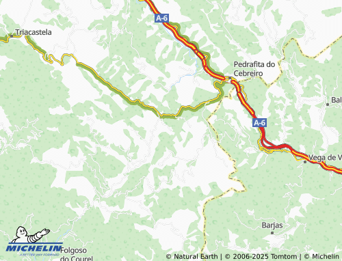 MICHELIN Veiga de Forcas (Santa María) map - ViaMichelin