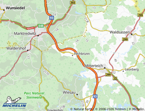 MICHELIN Pechbrunn map - ViaMichelin