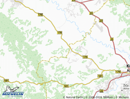 Kaart MICHELIN Kačulice - ViaMichelin