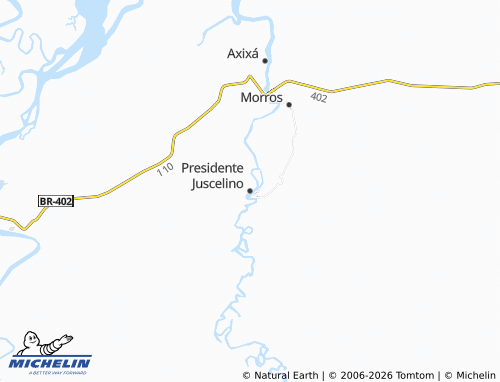 Mapa MICHELIN Presidente Juscelino - ViaMichelin