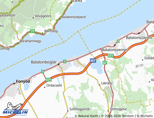 MICHELIN-Landkarte Balatonlelle - ViaMichelin